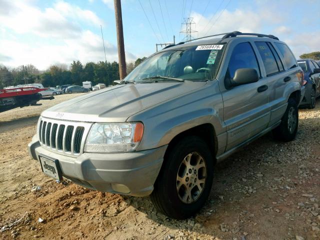 1J4G248S5YC367325 - 2000 JEEP GRAND CHER GRAY photo 2