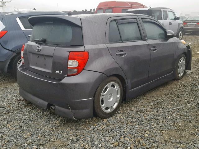 JTKKU10448J025522 - 2008 TOYOTA SCION GRAY photo 4