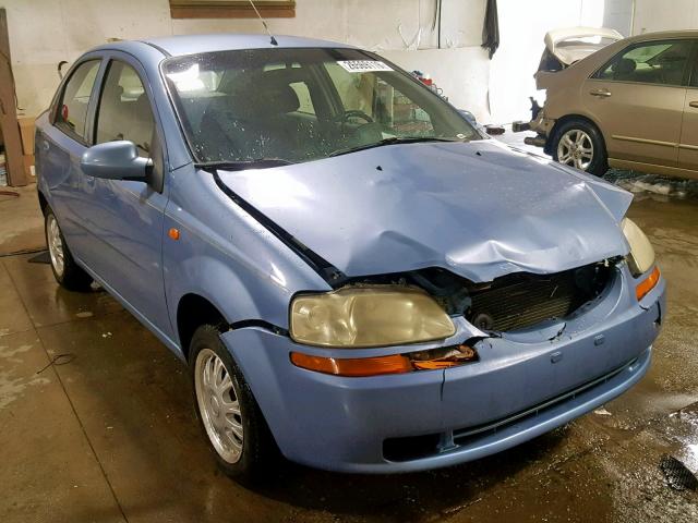 KL1TD52624B183936 - 2004 CHEVROLET AVEO BLUE photo 1