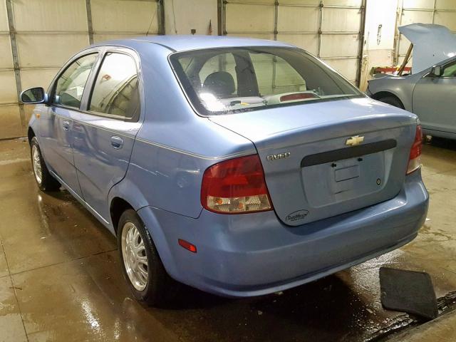 KL1TD52624B183936 - 2004 CHEVROLET AVEO BLUE photo 3