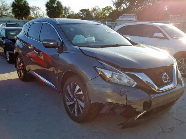 5N1AZ2MG4FN214087 - 2015 NISSAN MURANO S GRAY photo 1