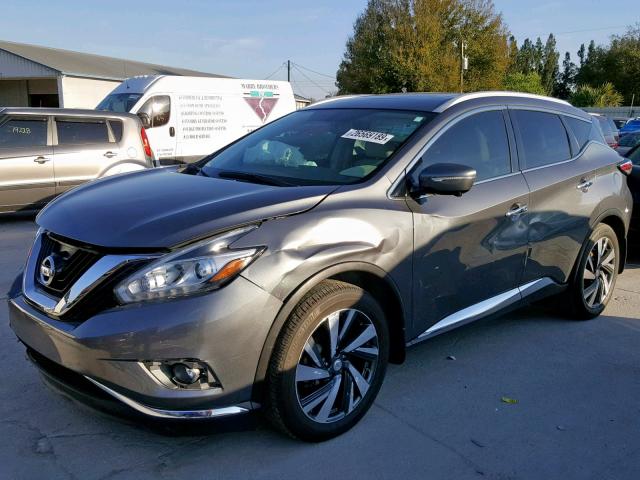 5N1AZ2MG4FN214087 - 2015 NISSAN MURANO S GRAY photo 2