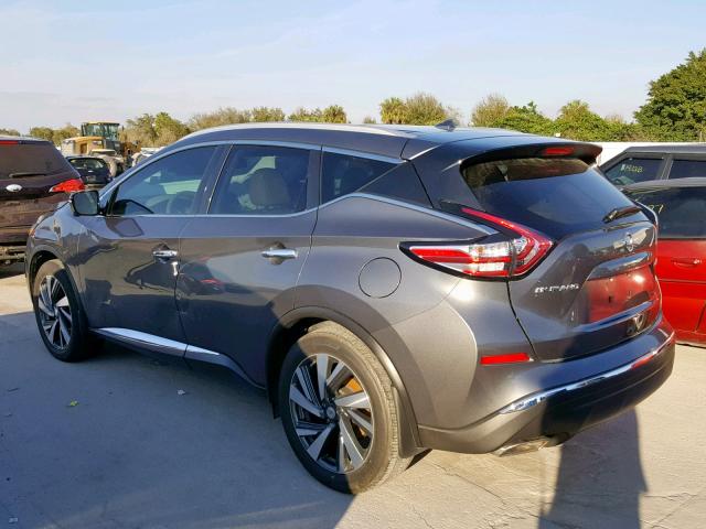 5N1AZ2MG4FN214087 - 2015 NISSAN MURANO S GRAY photo 3