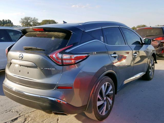 5N1AZ2MG4FN214087 - 2015 NISSAN MURANO S GRAY photo 4