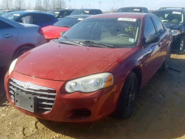 1C3EL56R36N188917 - 2006 CHRYSLER SEBRING TO MAROON photo 2