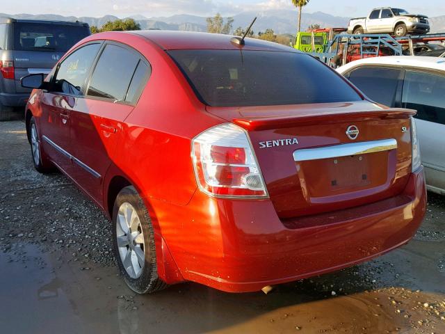 3N1AB6AP8CL653957 - 2012 NISSAN SENTRA 2.0 MAROON photo 3