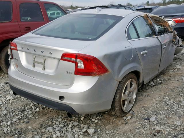 YV1622FS7C2081641 - 2012 VOLVO S60 T5 SILVER photo 4