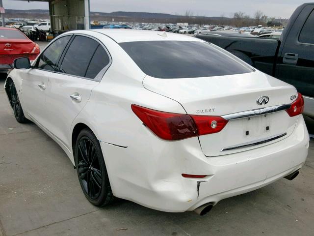 JN1BV7AP3EM671910 - 2014 INFINITI Q50 BASE WHITE photo 3