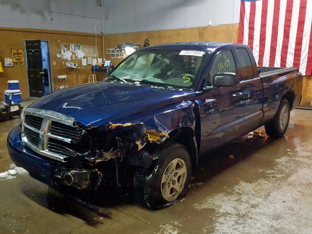 1D7HW42K37S161292 - 2007 DODGE DAKOTA SLT BLUE photo 2