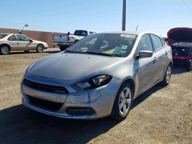 1C3CDFBB0GD767020 - 2016 DODGE DART SXT SILVER photo 2