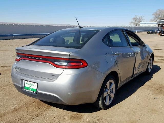 1C3CDFBB0GD767020 - 2016 DODGE DART SXT SILVER photo 4