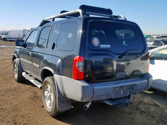 5N1ED28T71C563207 - 2001 NISSAN XTERRA XE BLACK photo 3