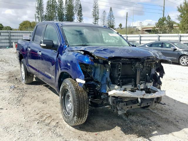 1N6AA1EJ0JN501853 - 2018 NISSAN TITAN S BLUE photo 1