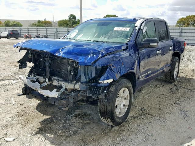 1N6AA1EJ0JN501853 - 2018 NISSAN TITAN S BLUE photo 2