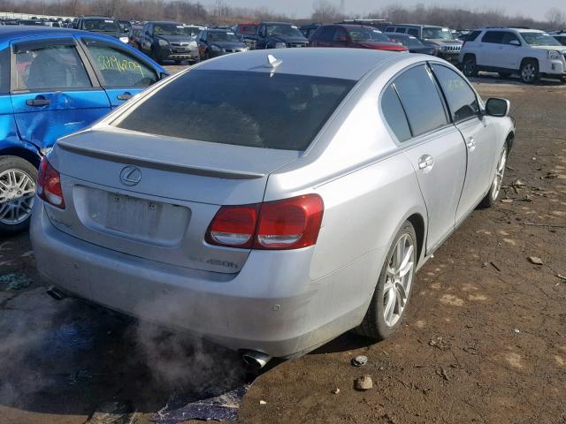 JTHBC96SX75007773 - 2007 LEXUS GS 450H SILVER photo 4