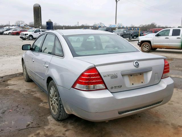 1MEFM42175G607280 - 2005 MERCURY MONTEGO PR SILVER photo 3