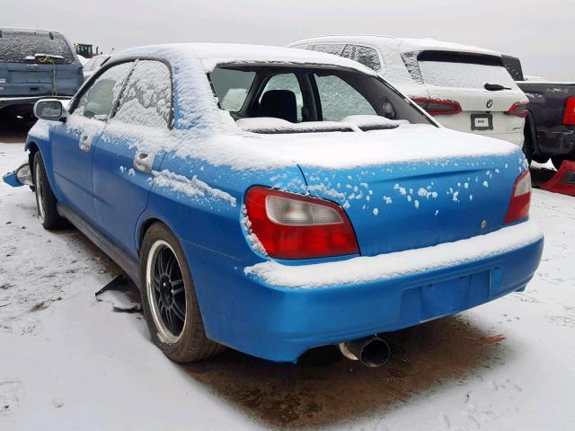 JF1GD29692G505797 - 2002 SUBARU IMPREZA WR BLUE photo 3