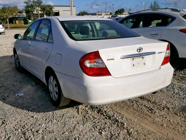 4T1BE32K54U297304 - 2004 TOYOTA CAMRY LE WHITE photo 3