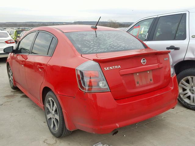 3N1AB6AP8CL695111 - 2012 NISSAN SENTRA 2.0 RED photo 3