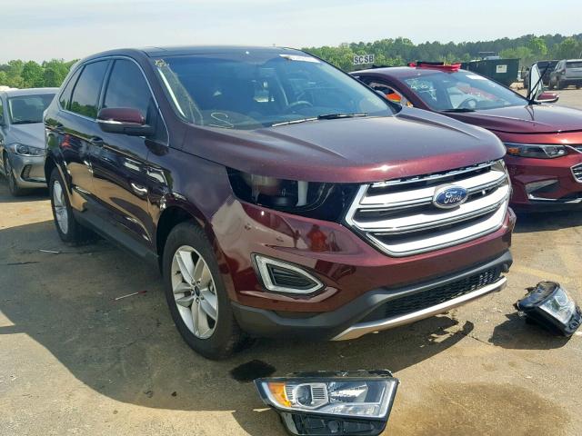 2FMPK3J81JBB22747 - 2018 FORD EDGE SEL BURGUNDY photo 1