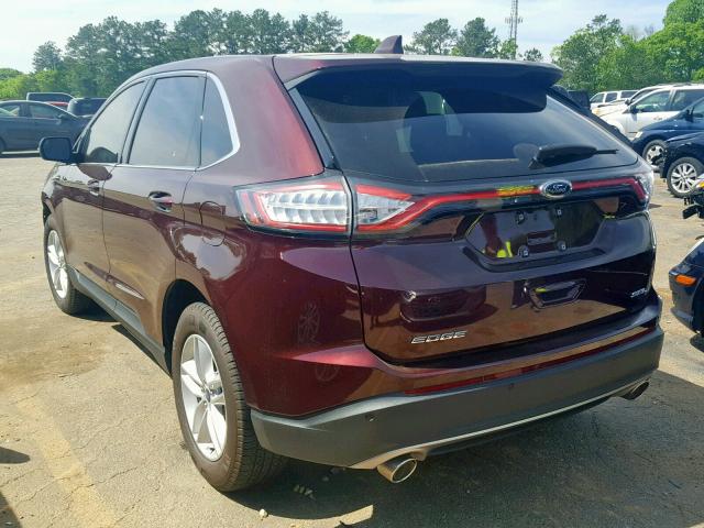 2FMPK3J81JBB22747 - 2018 FORD EDGE SEL BURGUNDY photo 3