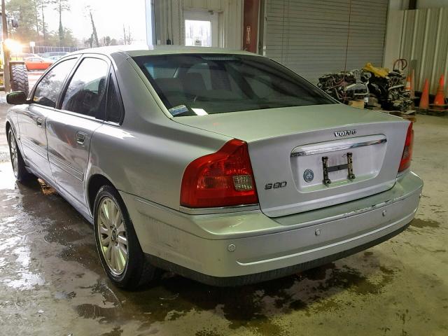 YV1TS592461438428 - 2006 VOLVO S80 2.5T GRAY photo 3