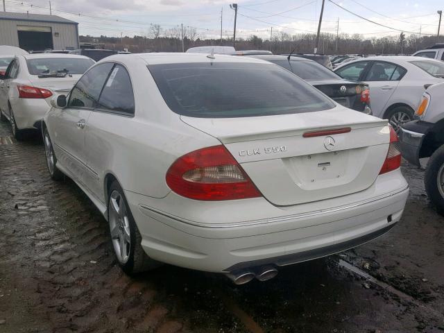 WDBTJ72JX7F213956 - 2007 MERCEDES-BENZ CLK 550 WHITE photo 3