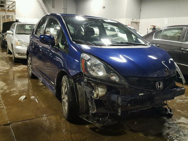 JHMGE8H50CC017719 - 2012 HONDA FIT SPORT BLUE photo 1