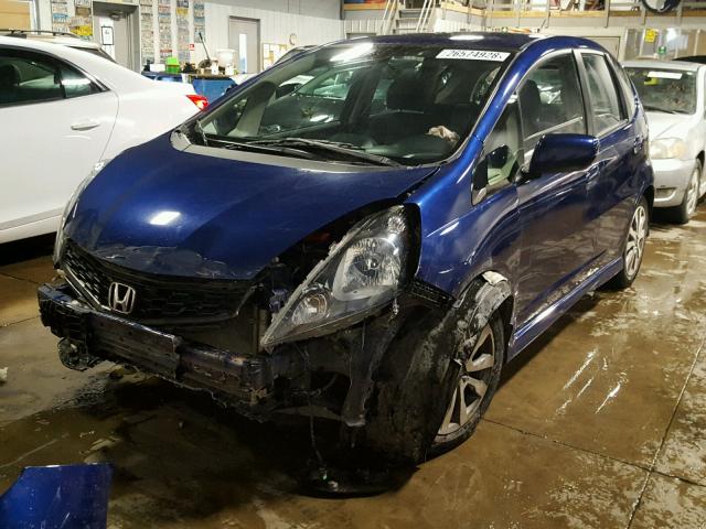 JHMGE8H50CC017719 - 2012 HONDA FIT SPORT BLUE photo 2