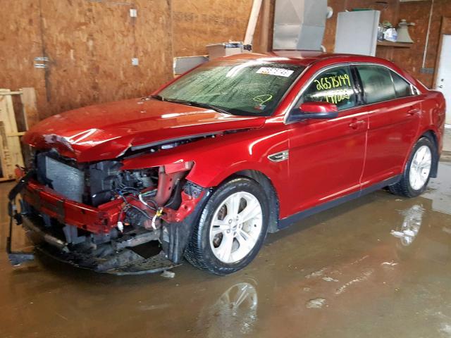 1FAHP2H83DG180355 - 2013 FORD TAURUS SEL RED photo 2