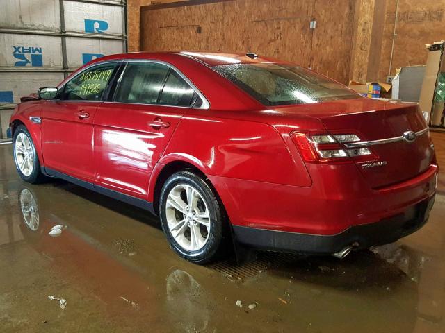 1FAHP2H83DG180355 - 2013 FORD TAURUS SEL RED photo 3