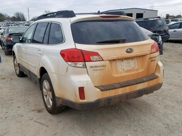 4S4BRDKC9B2444235 - 2011 SUBARU OUTBACK 3. WHITE photo 3