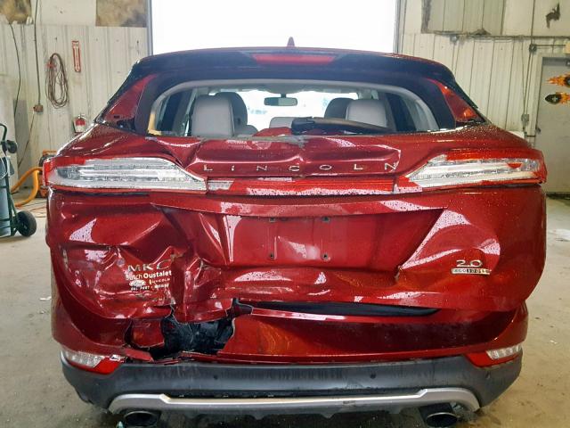 5LMCJ2C90GUJ03124 - 2016 LINCOLN MKC SELECT RED photo 9