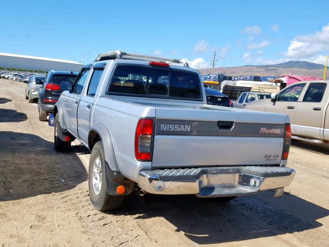 1N6ED27T1YC392046 - 2000 NISSAN FRONTIER C SILVER photo 3