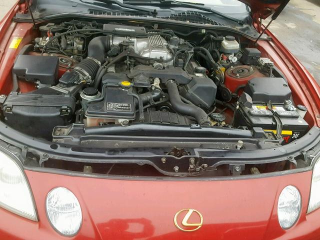 JT8UZ30C9S0040727 - 1995 LEXUS SC 400 RED photo 7