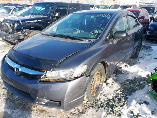 2HGFA16499H100423 - 2009 HONDA CIVIC DX-G GRAY photo 2