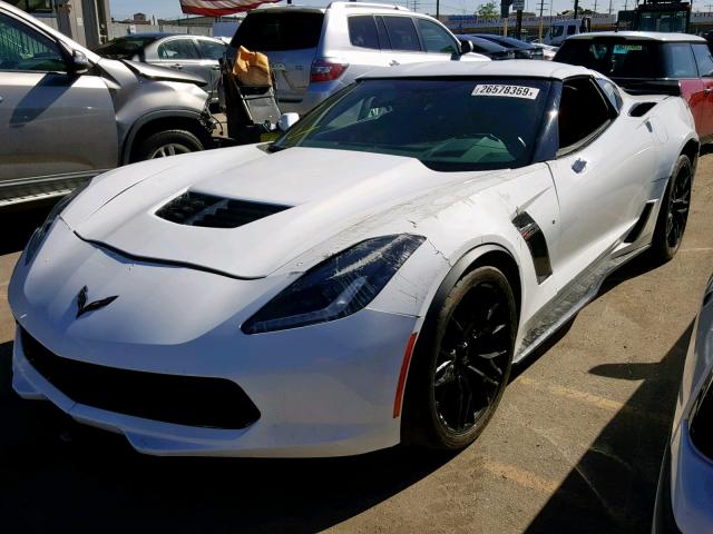 1G1YP2D62K5601532 - 2019 CHEVROLET CORVETTE Z WHITE photo 2