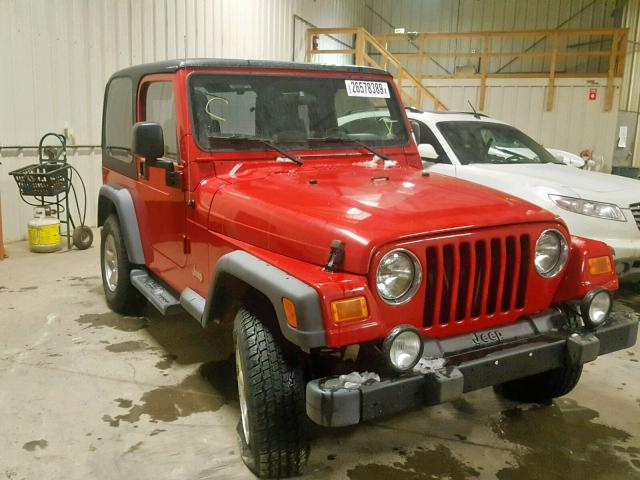 1J4FA49S64P713026 - 2004 JEEP WRANGLER / RED photo 1