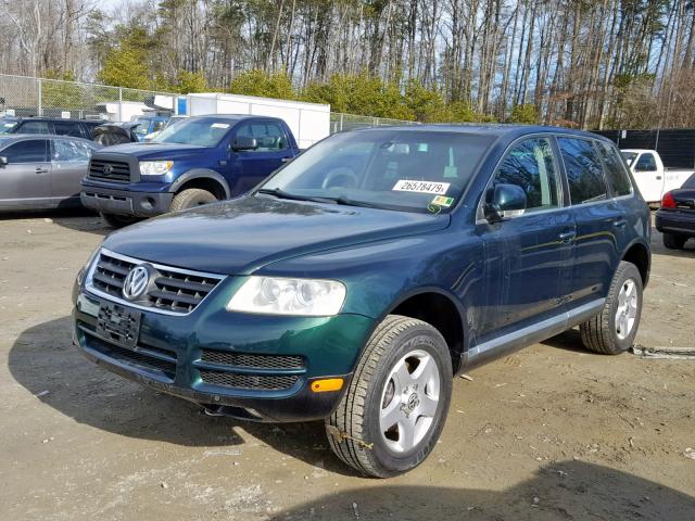 WVGBG77LX5D008079 - 2005 VOLKSWAGEN TOUAREG 3. GREEN photo 2