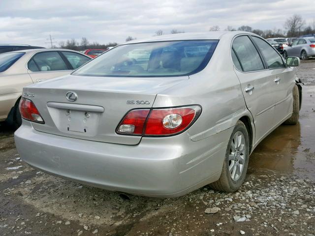 JTHBF30G230133237 - 2003 LEXUS ES 300 SILVER photo 4