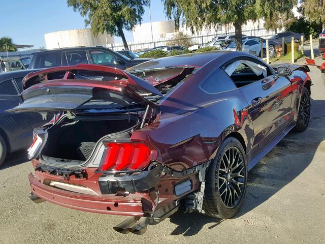 1FA6P8CF1J5109226 - 2018 FORD MUSTANG GT MAROON photo 4