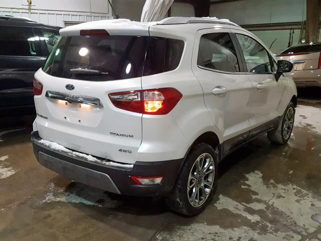 MAJ6P1WLXJC159563 - 2018 FORD ECOSPORT T WHITE photo 4