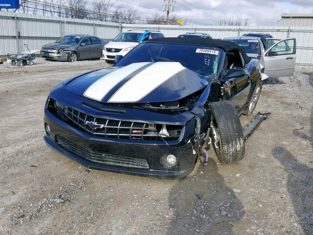 2G1FK3DJXB9183921 - 2011 CHEVROLET CAMARO 2SS BLACK photo 2