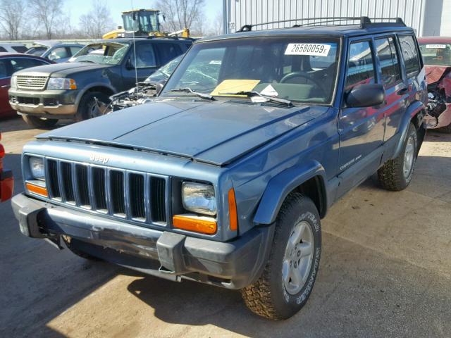 1J4FF68S1XL512578 - 1999 JEEP CHEROKEE BLUE photo 2