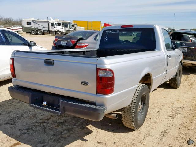 1FTYR10D95PB11601 - 2005 FORD RANGER SILVER photo 4