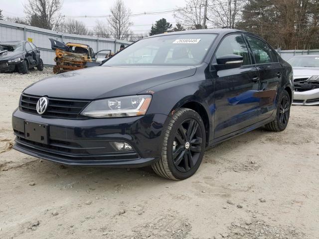 3VWD17AJ1JM237879 - 2018 VOLKSWAGEN JETTA SPOR BLACK photo 2