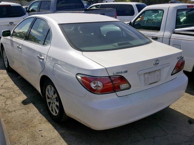 JTHBF30G220025442 - 2002 LEXUS ES 300 WHITE photo 3