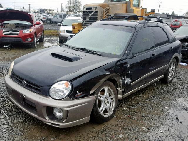 JF1GG68532H810309 - 2002 SUBARU IMPREZA OU BLACK photo 2