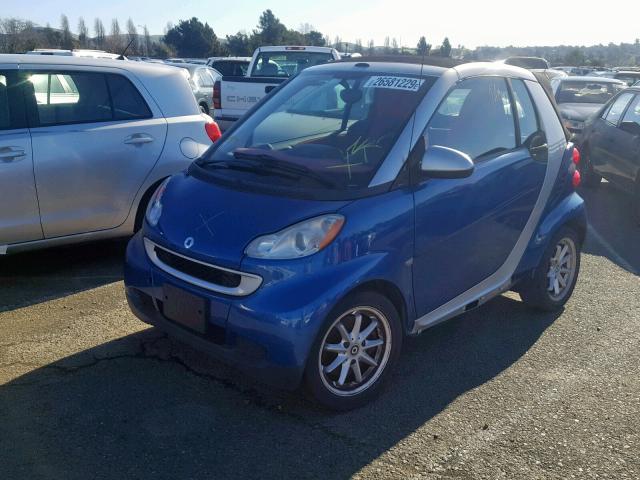 WMEEK31X09K221551 - 2009 SMART FORTWO PAS BLUE photo 2