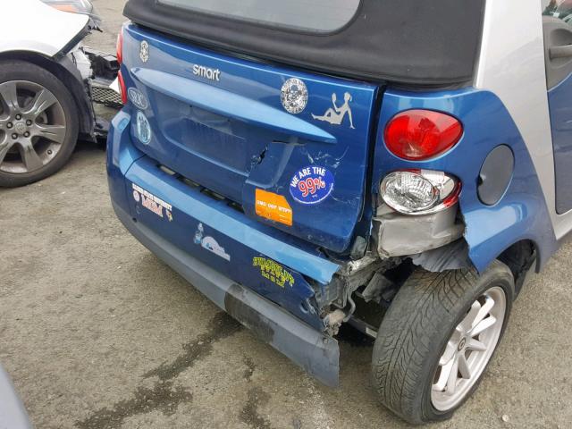 WMEEK31X09K221551 - 2009 SMART FORTWO PAS 蓝色 照片 9